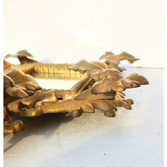 1910s Cast Bronze Rocco Wall Photo or Mirror Frame For Sale - Image 5 of 7