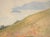 Paint Overlooking the Bay, Mid-Century Coastal Landscape Watercolor For Sale - Image 7 of 8