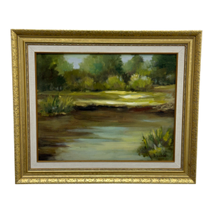 Ann Arnold Landscape Oil Painting, Framed