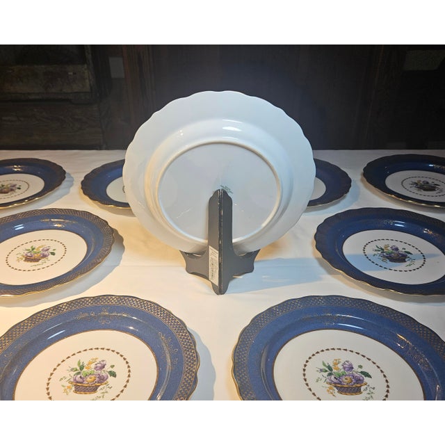 Late 19th Century Late 19th Century Copeland for Tiffany Bluebell Bowls - Set of 11 For Sale - Image 5 of 15
