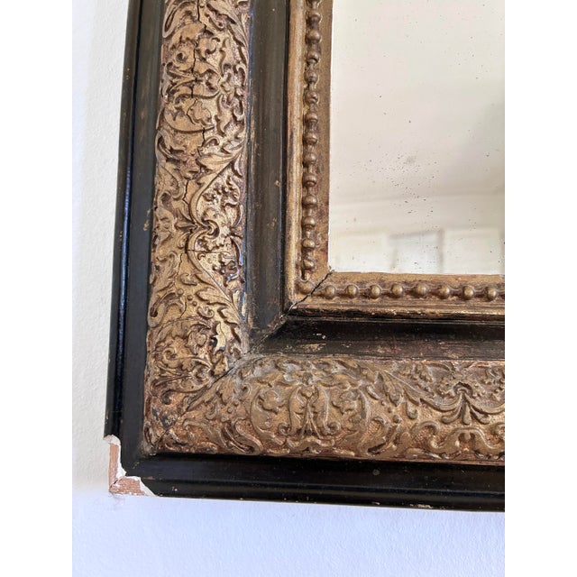 Large Antique French Louis Philippe Giltwood Mirror, Late 19th Century For Sale - Image 4 of 12