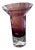 Vintage Mikasa Modern Heavy, Cranberry Colored Crystal Vase For Sale