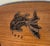 Wood Vintage Indonesian Copper Batik Tjap Stamp Walnut Wood Serving Tray Lobsters and Fishes For Sale - Image 7 of 12