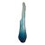 Mid-Century Modern l.e. Smith Teal Blue Nubby Butt Swung Glass Vase For Sale