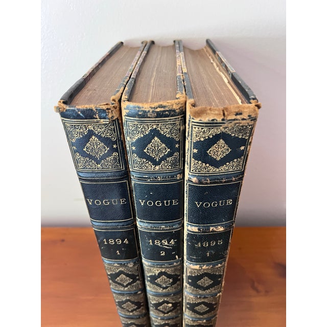 Antique Leather-Bound Collection of Vogue Issues From 1894 and 1895 - Set of 3 Books For Sale - Image 9 of 11