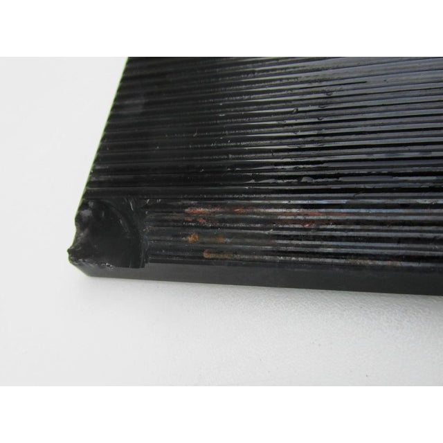 French Black Glass Nesting Tables in Wrought Iron, 1940s, Set of 3 For Sale - Image 12 of 16