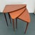 Mid-Century Modern Scandinavian Modern Triangular Teak Nesting Tables by Selig For Sale - Image 3 of 11