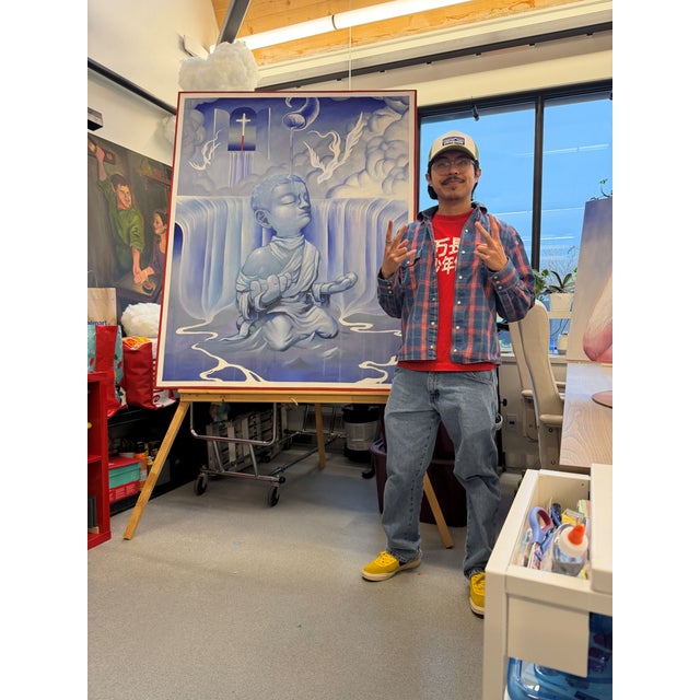 I created Oil On My Head to show a moment of deep spiritual peace and blessing. The painting features a figure in a calm,...