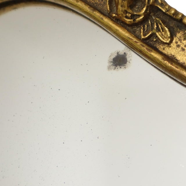 Gold Baroque French Crested Mirror with Gold Leaf Gilt, 1960s For Sale - Image 8 of 18