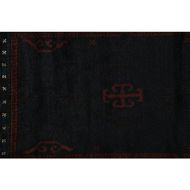 2010s Rug & Kilim’s Baluch Tribal Rug in Navy Blue With Geometric Patterns For Sale - Image 5 of 8