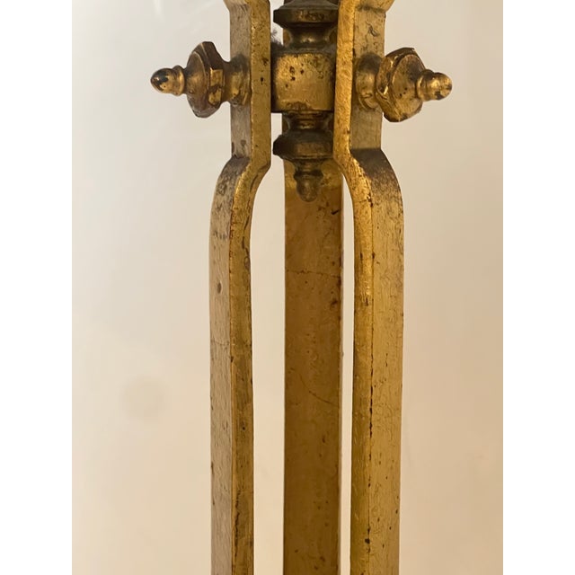 French Beaded Top Wrought Iron Table by Maison Huret, Circa 1865 For Sale - Image 10 of 15