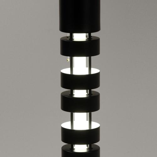 Mid-Century Modern Small Totem Column Floor Lamp by Serge Mouille For Sale - Image 4 of 7
