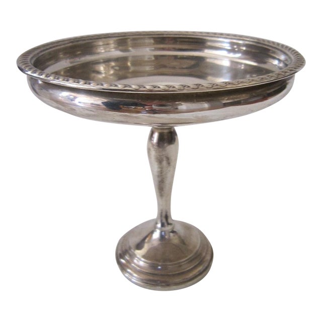 Vintage Sterling Silver Compote For Sale