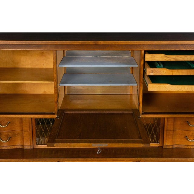 Wood Vintage Brown Oak Cupboard For Sale - Image 7 of 18