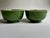Japanese Late 20th Century Oribe Wakoen Minoyaki Green Glazed Footed Bowls- a Pair For Sale - Image 3 of 18