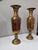 Late 20th Century Late 20th Century Large Brass Enameled Vases - a Pair For Sale - Image 5 of 11