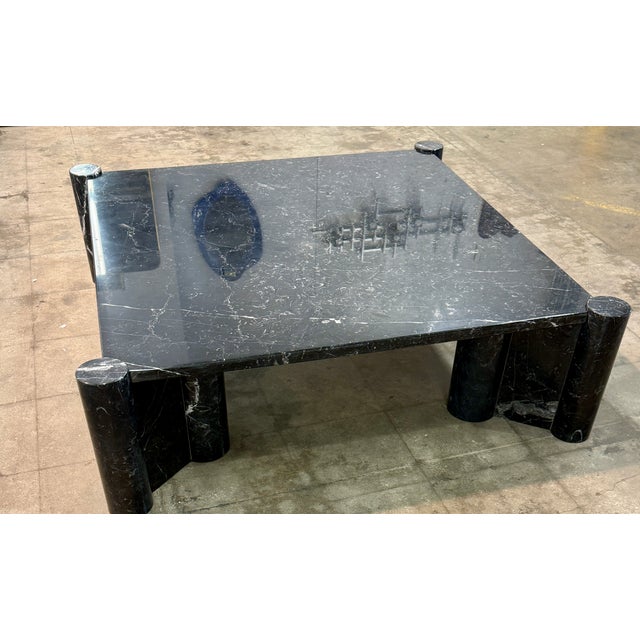 Black Gae Aulenti for Knoll “Jumbo” Black Marble Coffee Table, Italy 1960s For Sale - Image 8 of 11