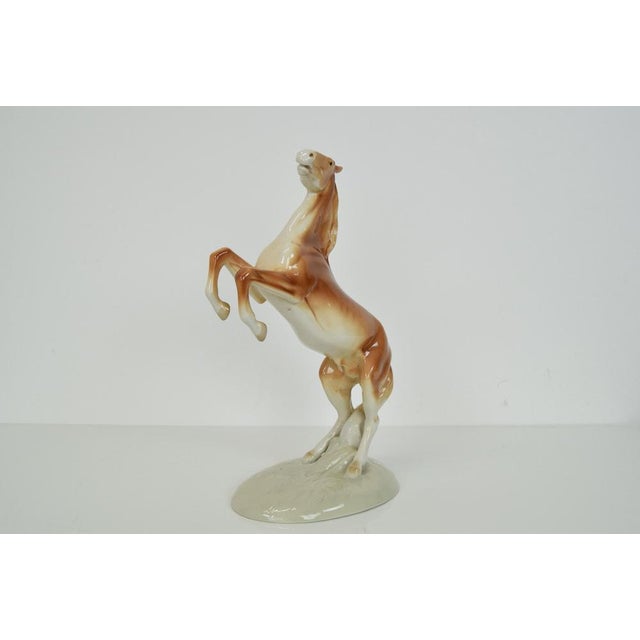 Porcelain Prancing Horse from Royal Dux, 1940s For Sale - Image 6 of 14