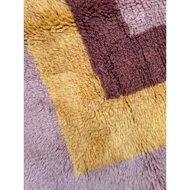 Mid-Century Modern Modern Colorful Moroccan Wool Rug For Sale - Image 3 of 9