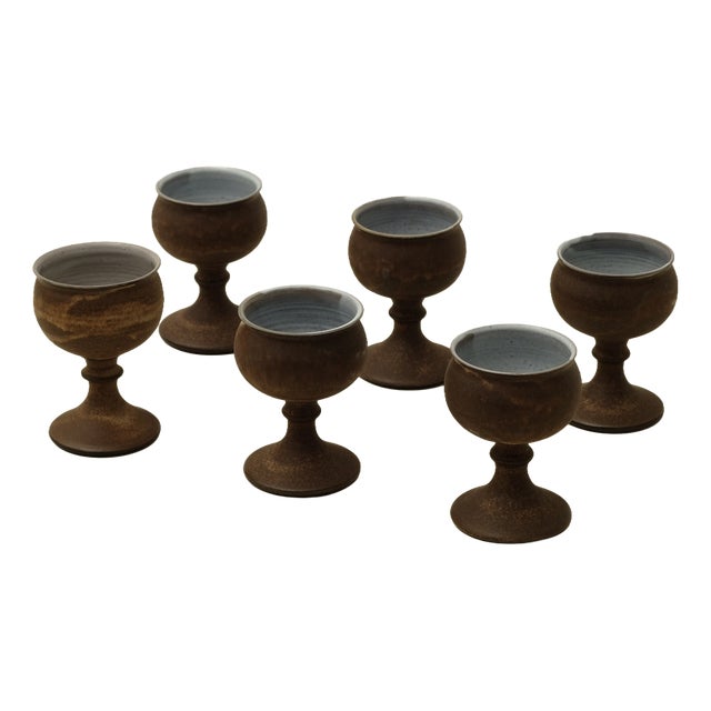 Vintage Danish Cups in Ceramic, 1970s, Set of 6 For Sale