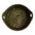 Vintage Rustic Green Glazed Majolica-Style Vegetable Serving Dish With Handles For Sale