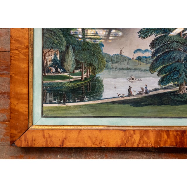 19th Century English Victorian Exquisite Gouache Landscape Painting of Park Setting For Sale In New York - Image 6 of 18
