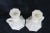 Mid 20th Century Milk Glass White Octagonal Flared Candlestick Holders With Handles a Pair For Sale - Image 5 of 7