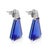 Modern Lugano 27.84 Carat Tanzanite Diamond 18k White Gold Dangle Earrings, A Pair For Sale - Image 3 of 7