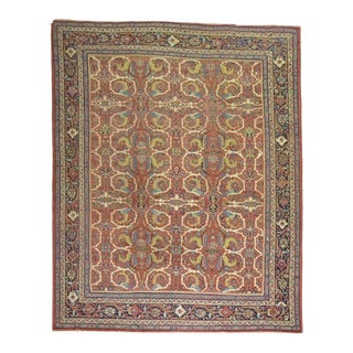 Zabihi Collection Antique Persian Mahal Sultanabad Rug - 10'4" x 13'8" For Sale