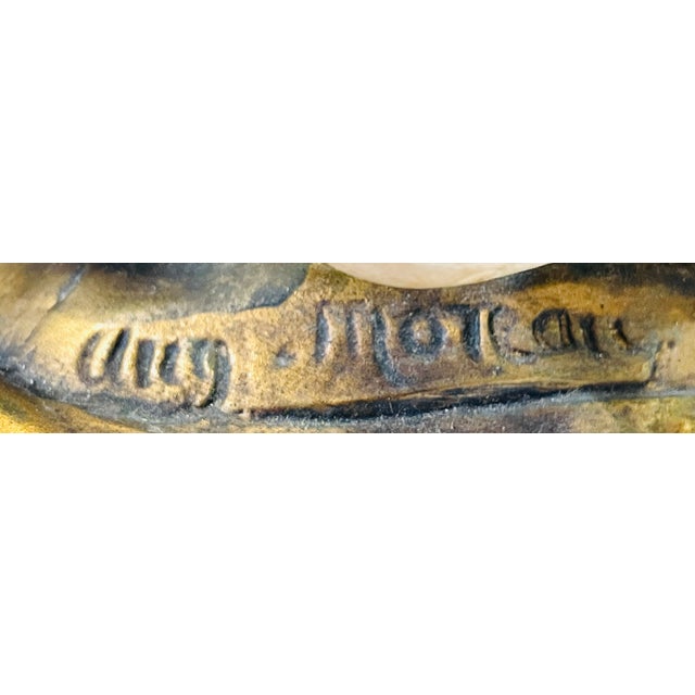 1920s Art Nouveau Signed Moreau Lamp For Sale - Image 12 of 12