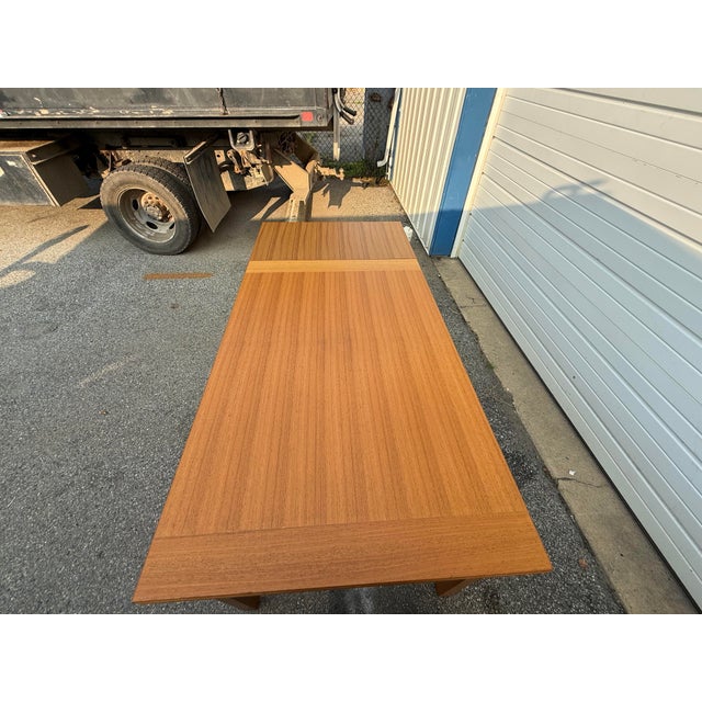 Mid 20th Century Danish Modern Teak Extendable Dining Table With Two Leaves, Made in Denmark For Sale - Image 5 of 12