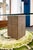 Rectangular table with concrete frame, cut glass top, and chromed metal details. Designer: Sergio and Giorgio Saporiti...