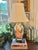 This is a vintage Chinoiserie Tobacco Leaf porcelain table lamp, richly decorated with hand-painted florals in a soft yet...