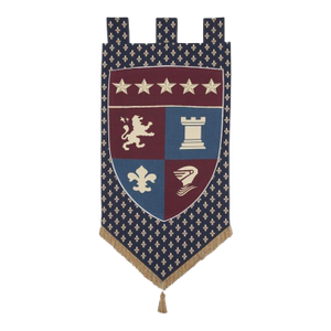 Castle Crest Banner Tapestry - 152 X 68 Cm (5'0" X 2'3") - Requires Rod Size 2