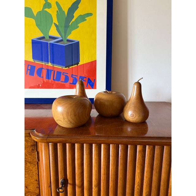 Mid-Century Wooden Fruit Set in Cherry Wood, Italy 1960s For Sale - Image 10 of 10