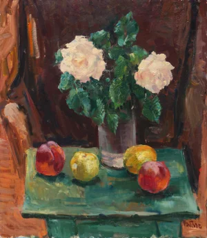 'Peaches, Apples and Roses' by Mogens Vantore, Paris, Royal Danish Academy, Charlottenborg Gallery
