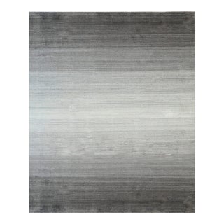 8x10 Traditional Fiona Ava Brown Open Field Handmade Wool Carpet Rug For Sale