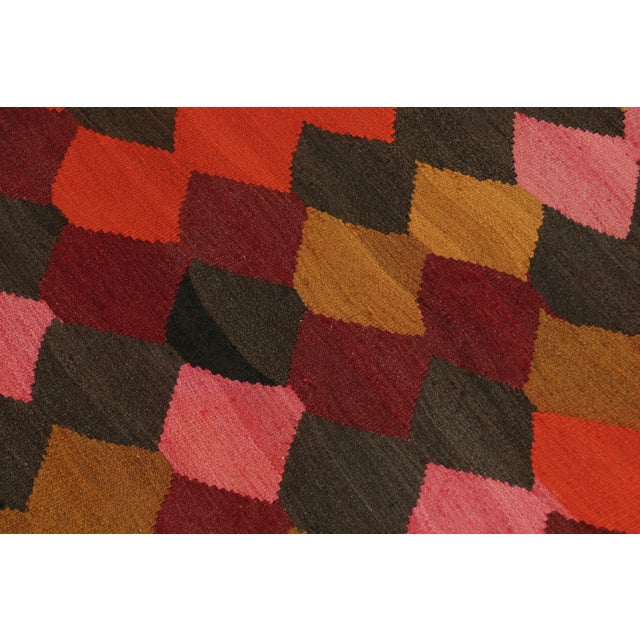 Tribal Vintage Shahsavan Persian Kilim Runner in Polychromatic Pattern - by Rug & Kilim For Sale - Image 3 of 7