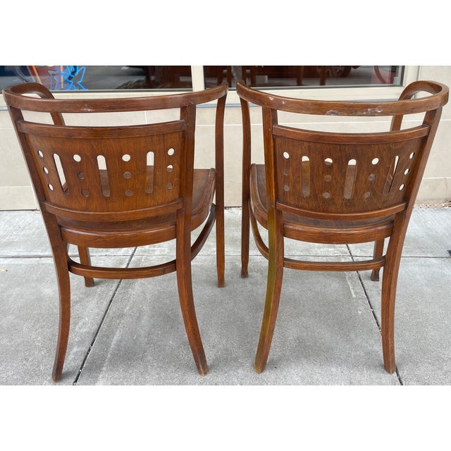 Pair Otto Wagner Model 721 Bentwood Armchairs C. 1902 For Sale In San Francisco - Image 6 of 6