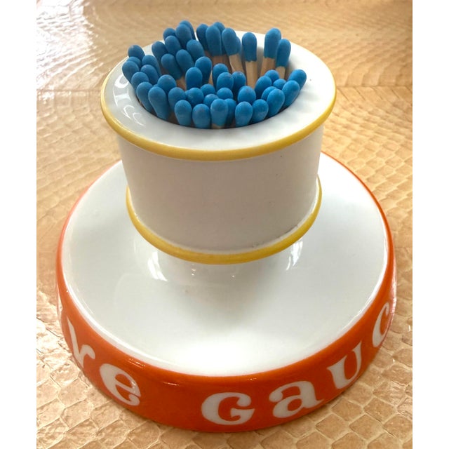 1960's Rive de la Gauche Cafe match striker. Design attrib to Alexander Girard Bright orange