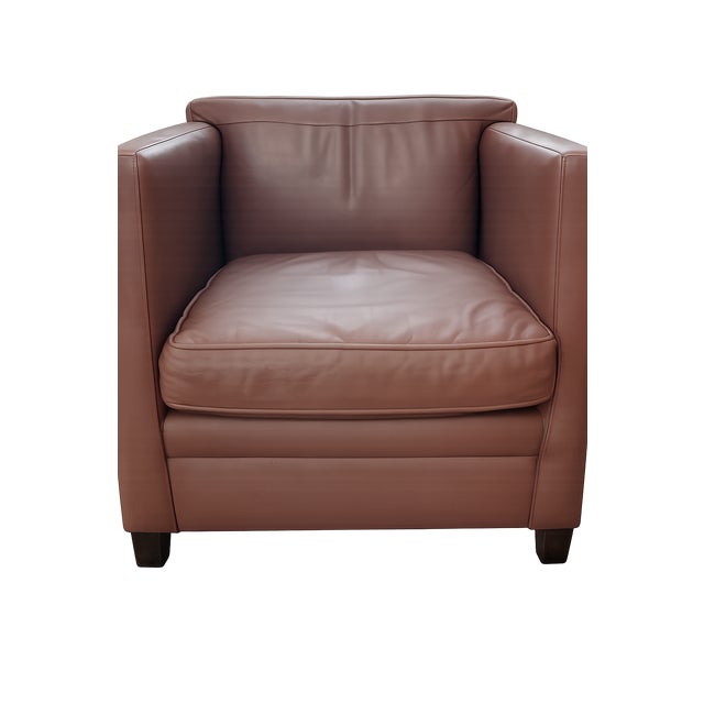 Mid 20th Century Bradington & Young Brown Leather Chair For Sale - Image 10 of 10
