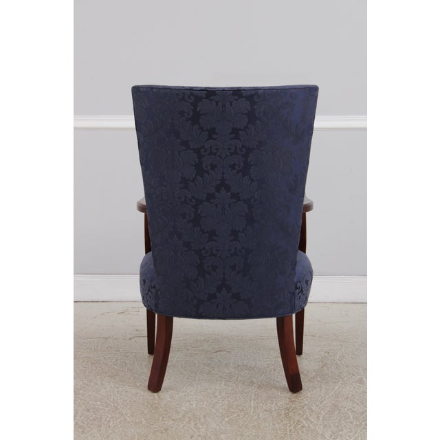 Textile Hickory Chair Federal Style High Back Lolling Chair For Sale - Image 7 of 18