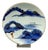 Antique Japanese Arita Hizen Plate with Mountain Landscape, 1890s For Sale