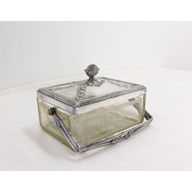Napoleon III Glass and Metal Box, 1890s For Sale - Image 4 of 10