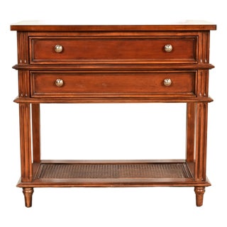 Drexel Heritage French Regency Louis XVI Carved Mahogany and Cane Console Table or Server For Sale