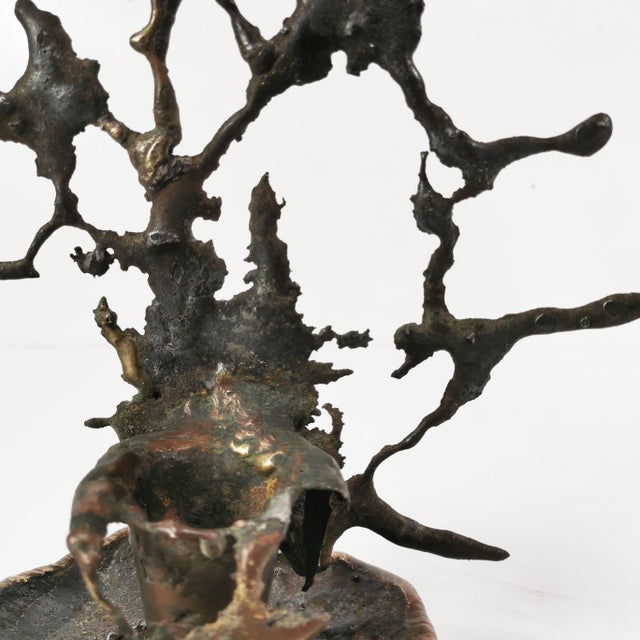 Brutalist Cast Iron Candlestick, Belgium, 1960s For Sale - Image 9 of 15