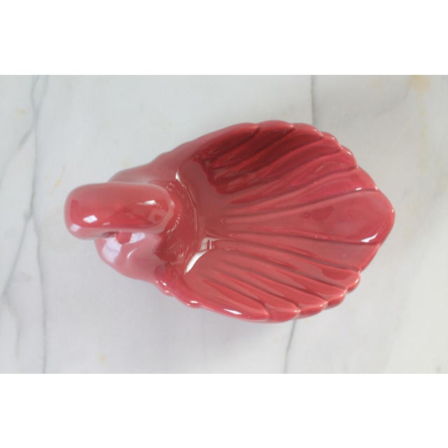 Ceramic Vintage Maroon Ceramic Soap or Trinket Dish For Sale - Image 7 of 9