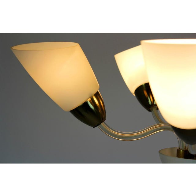 Mid-Century Steel & Glass Pendant Lamp, 1960s For Sale - Image 11 of 16