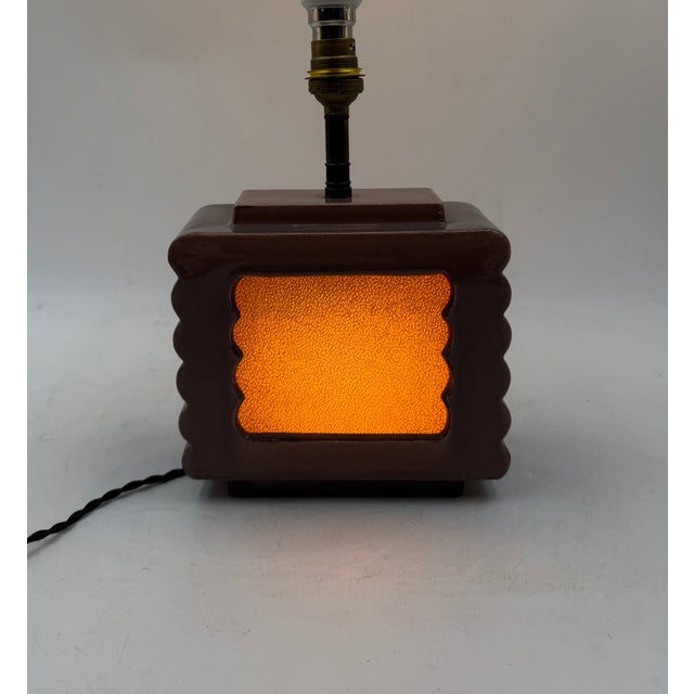 Art Deco Ceramic Table Lamp, Andre Fau Boulogne France Circa 1940s For Sale - Image 13 of 16