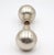 Pair of Modern Brushed Chrome Brass Ball Passage Door Knobs For Sale - Image 4 of 5